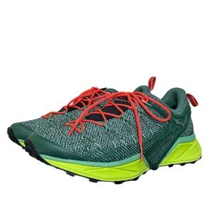 Salewa Women’s Dropline Shoes Hiking Running Sneakers‎ Outdoors Green/Coral 8.5